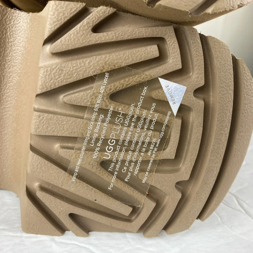 NEW UGG New‎ Heights Tall pr Fold Over Platform Boots Women 8 Suede Leather $260